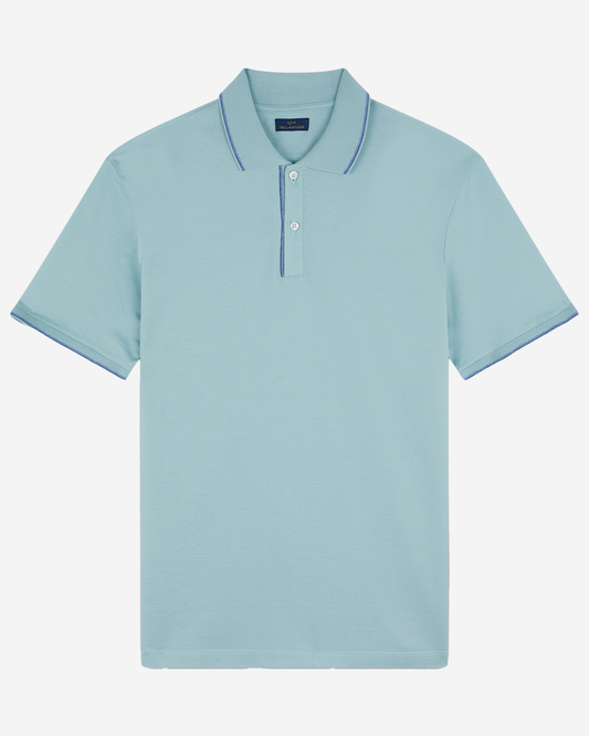 Paul & Shark Cotton Polo Shirt With Buttons - Blue Water