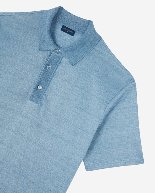 Paul & Shark Shark Tag Linen Jersey Polo Shirt