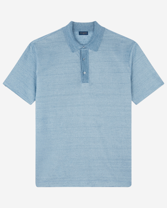 Paul & Shark Shark Tag Linen Jersey Polo Shirt