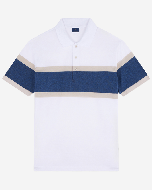 Paul & Shark Cotton Polo Shirt With Buttons - White-Beige-Avio