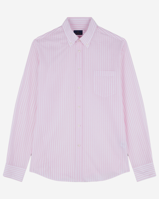 Paul & Shark Cotton Summer Breeze Shirt - Pink/White