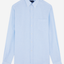 Paul & Shark Linen Shirt - White Light Blue Pied De Poul