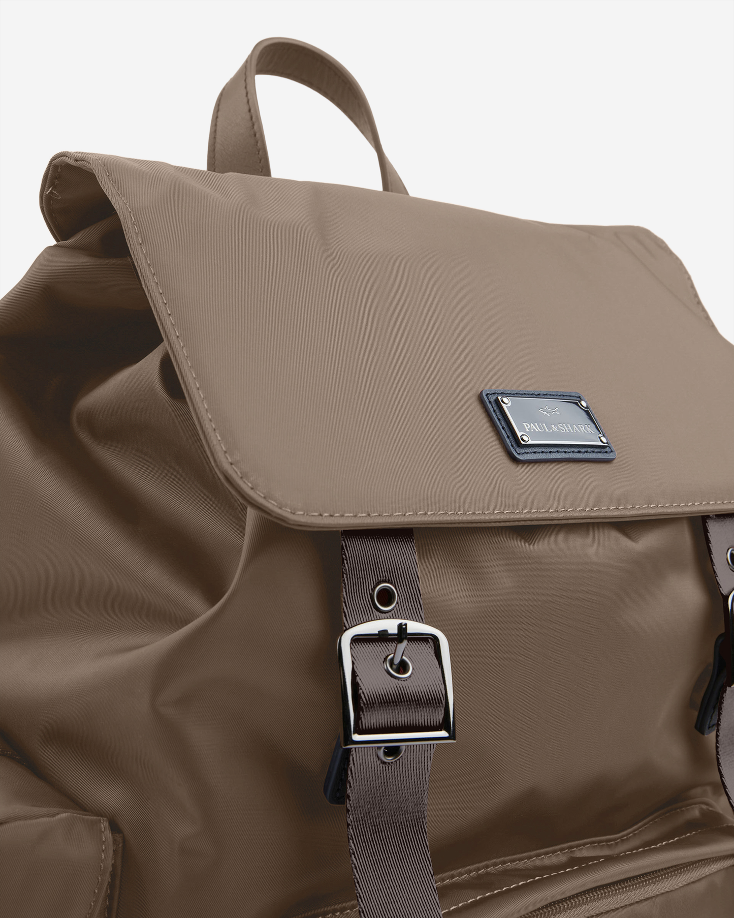 Paul & Shark Leather-Trimmed Nylon Backpack