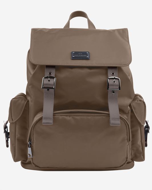 Paul & Shark Leather-Trimmed Nylon Backpack