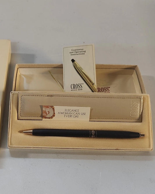 Cross CLASSIC BLACK  BALL PEN WITH PEN PURSE