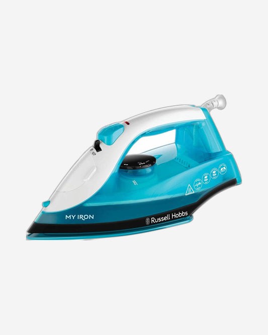 Russell Hobbs (25580) My Iron Steam Iron - 1800W, Ceramic Soleplate, 260ml Tank, 2m Cord, Self-Clean, Blue/White - 1-Year Warranty