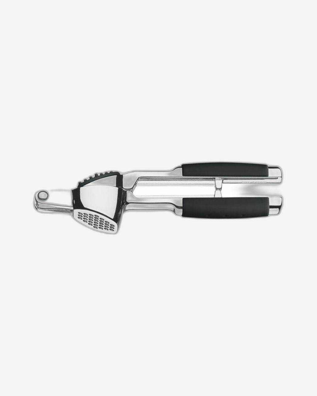 Tramontina Utilitá Chrome-Plated Zamak Garlic Press with Black ABS Handle
