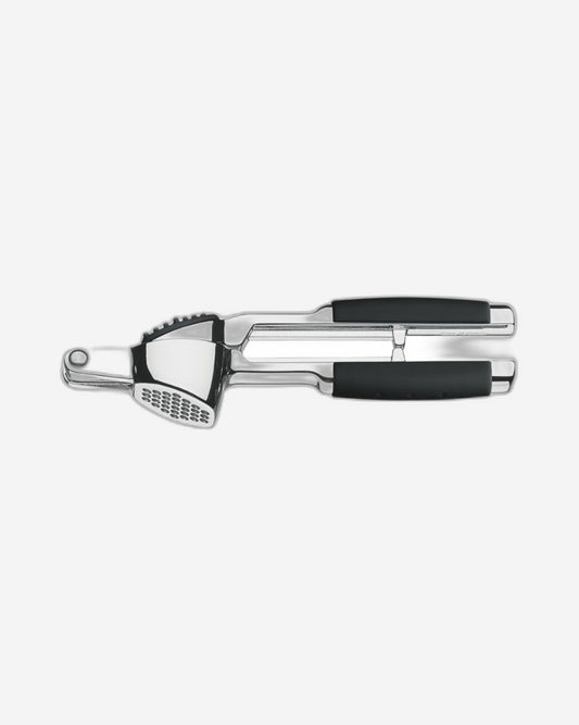 Tramontina Utilitá Chrome-Plated Zamak Garlic Press with Black ABS Handle