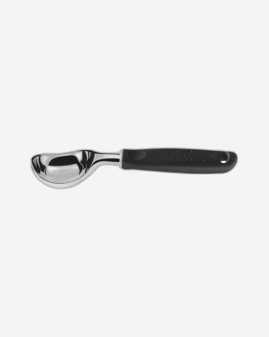 Tramontina Utilitá Chrome-Plated Zamak Ice Cream Scoop with Black Polypropylene Handle