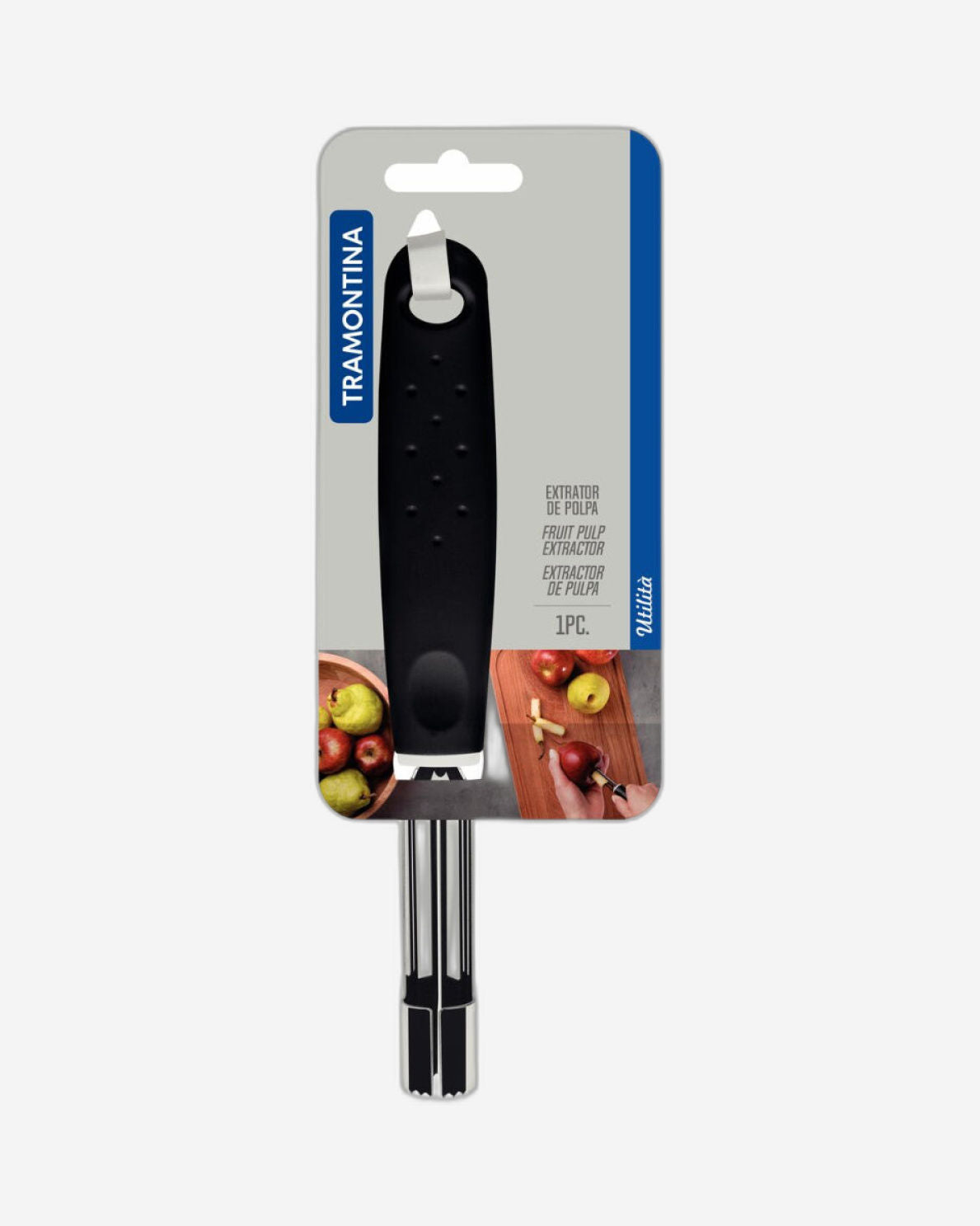 Tramontina Utilitá Stainless-Steel Corer with Black Polypropylene Handle