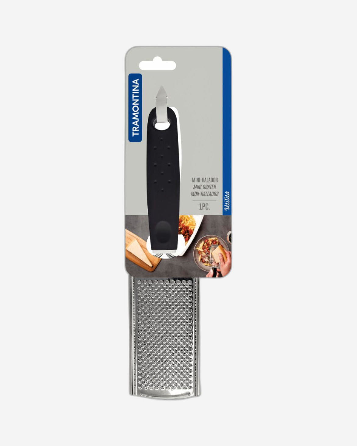 Tramontina Utilitá Stainless-Steel Mini-Grater with Black Polypropylene Handle
