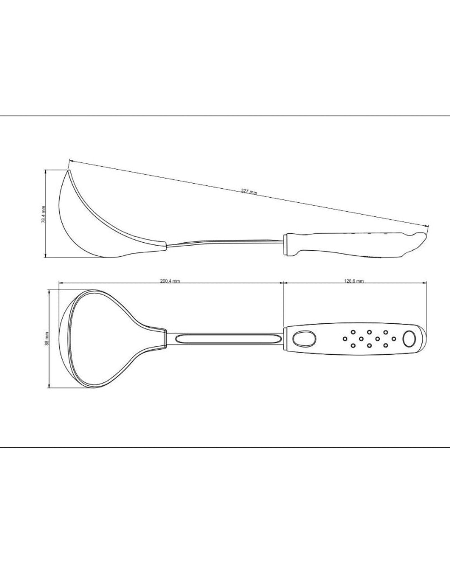Tramontina Utilitá Nylon Ladle with Black Polypropylene Handle