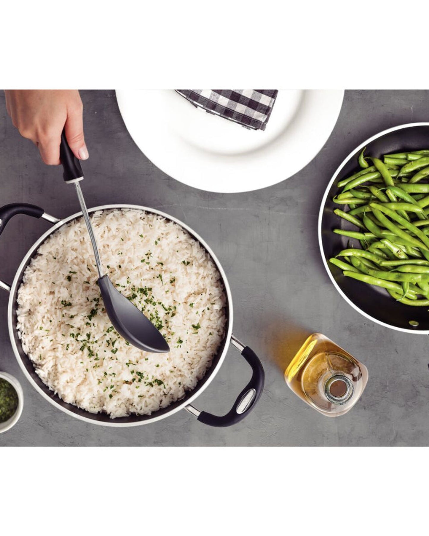 Tramontina Utilitá Nylon Rice Spoon with Black Polypropylene Handle