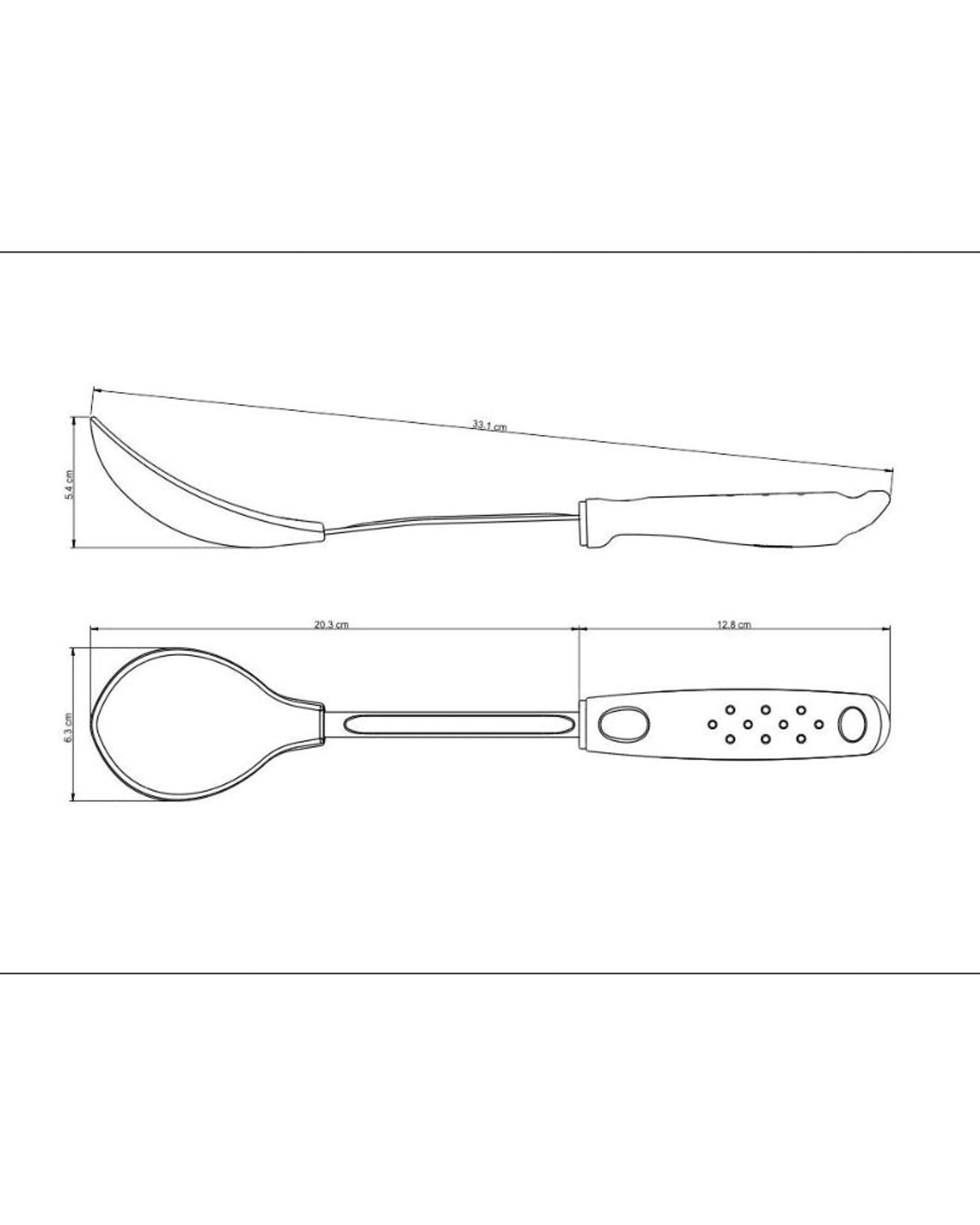Tramontina Utilitá Nylon Rice Spoon with Black Polypropylene Handle
