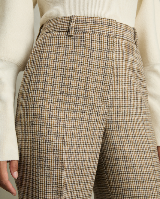 Reiss Check Wide Leg Trouser