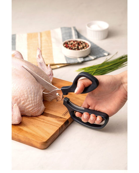 Tramontina Carving Scissors with Stainless-Steel Blades and Onyx Polypropylene Handle, 8"