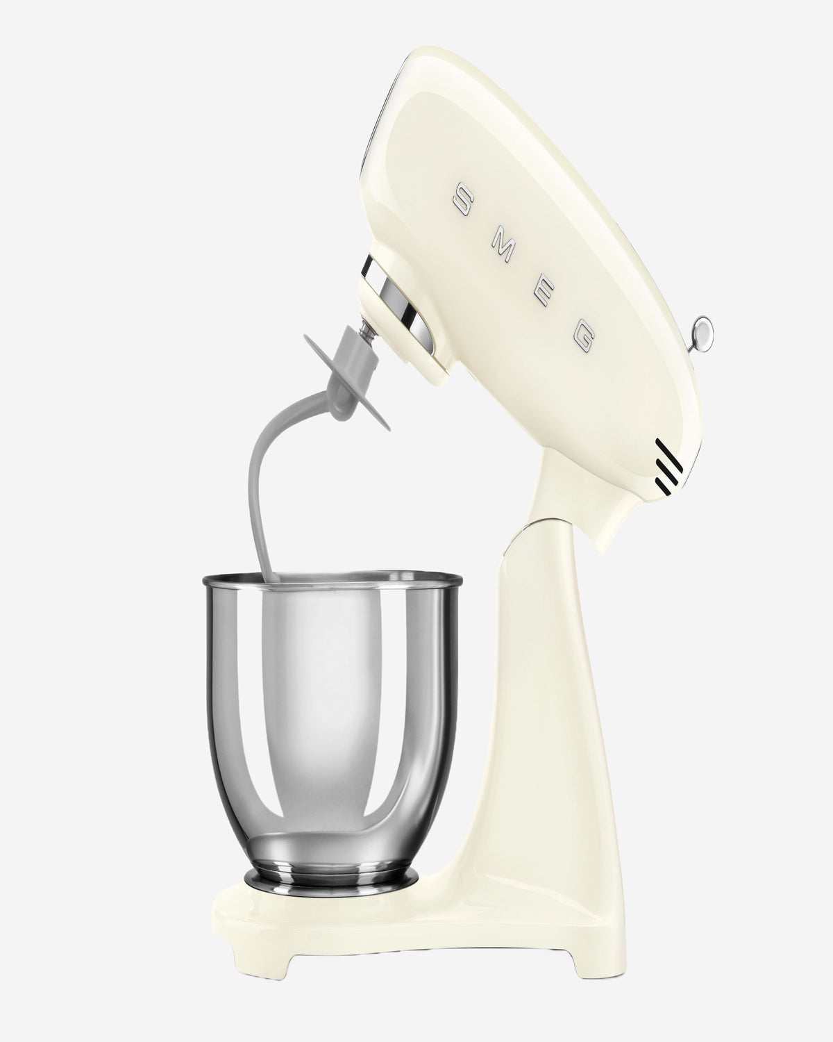 SMEG Stand Mixer Cream Full Color Steel Bowl - SMF05CRUK