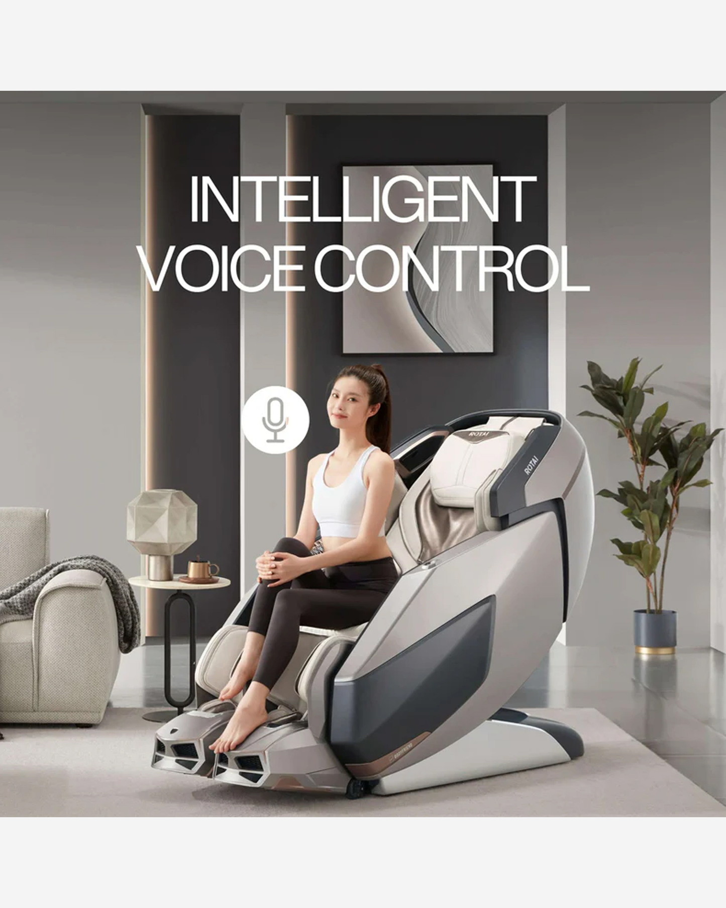 Rotai AI Robotic Massage Chair Silver