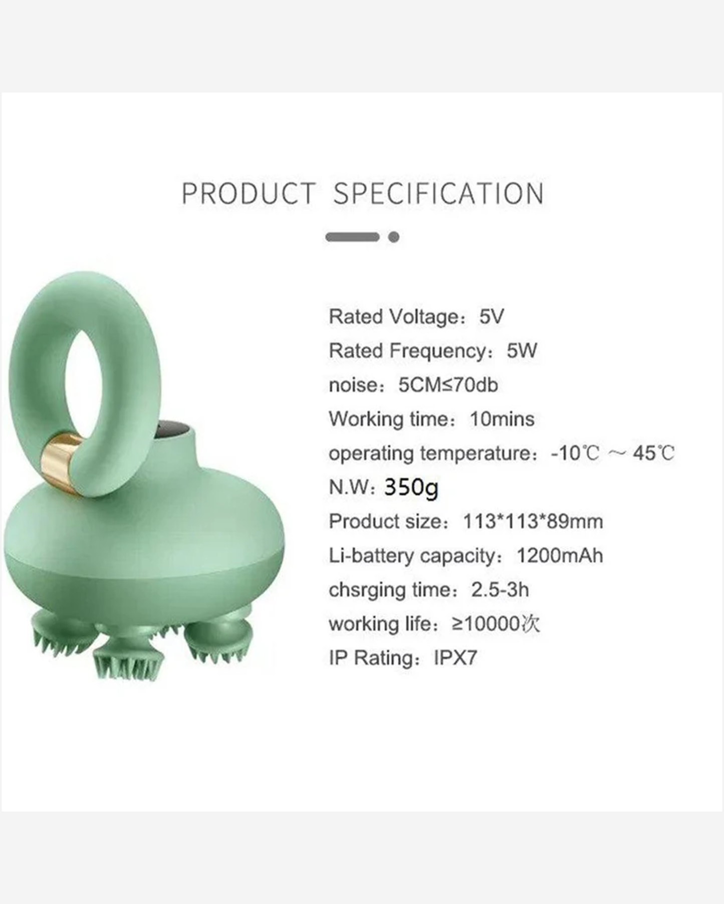 Rotai Scalp Waterproof Massager Version 1