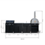 Thor Kitchen Modular Outdoor Kitchen Island 4Pc Black