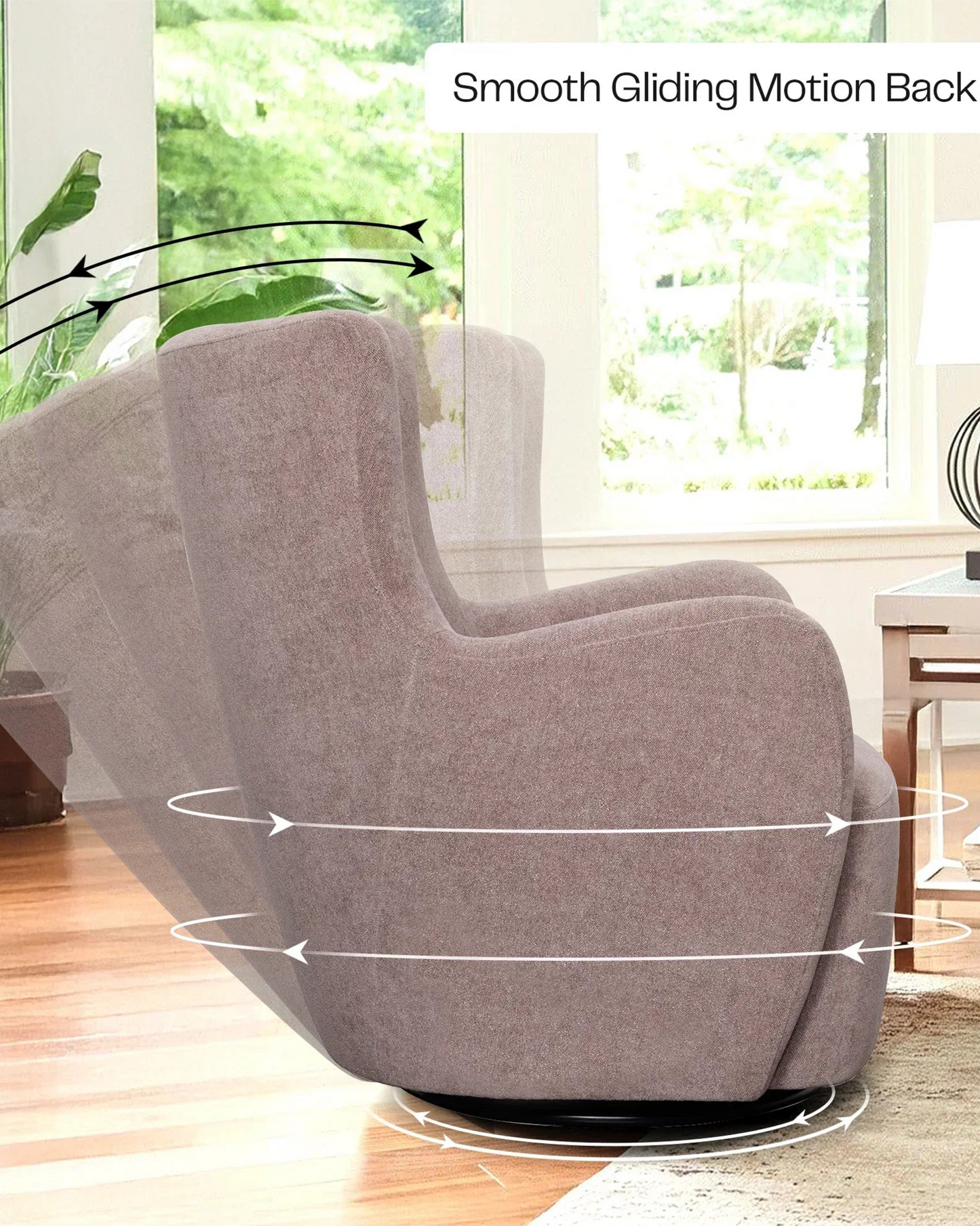 Rotai George Swivel Glider Chair Ash