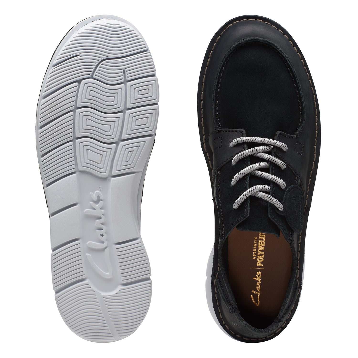 Clarks Colehill Walk Shoes - Black Combi - 261677467 - G Width (Standard Fit)