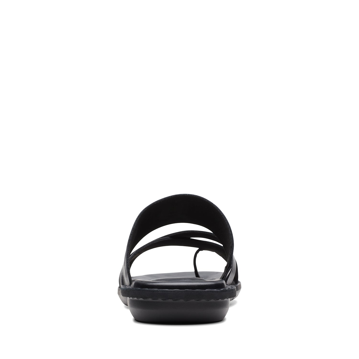 Clarks Penryn Loop Sandals - Black Leather - 261745877 - G Width (Standard Fit)