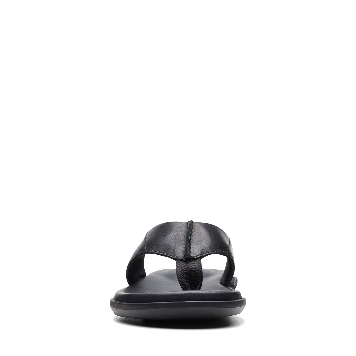 Clarks Penryn Post Sandals - Black Leather - 261745937 - G Width (Standard Fit)