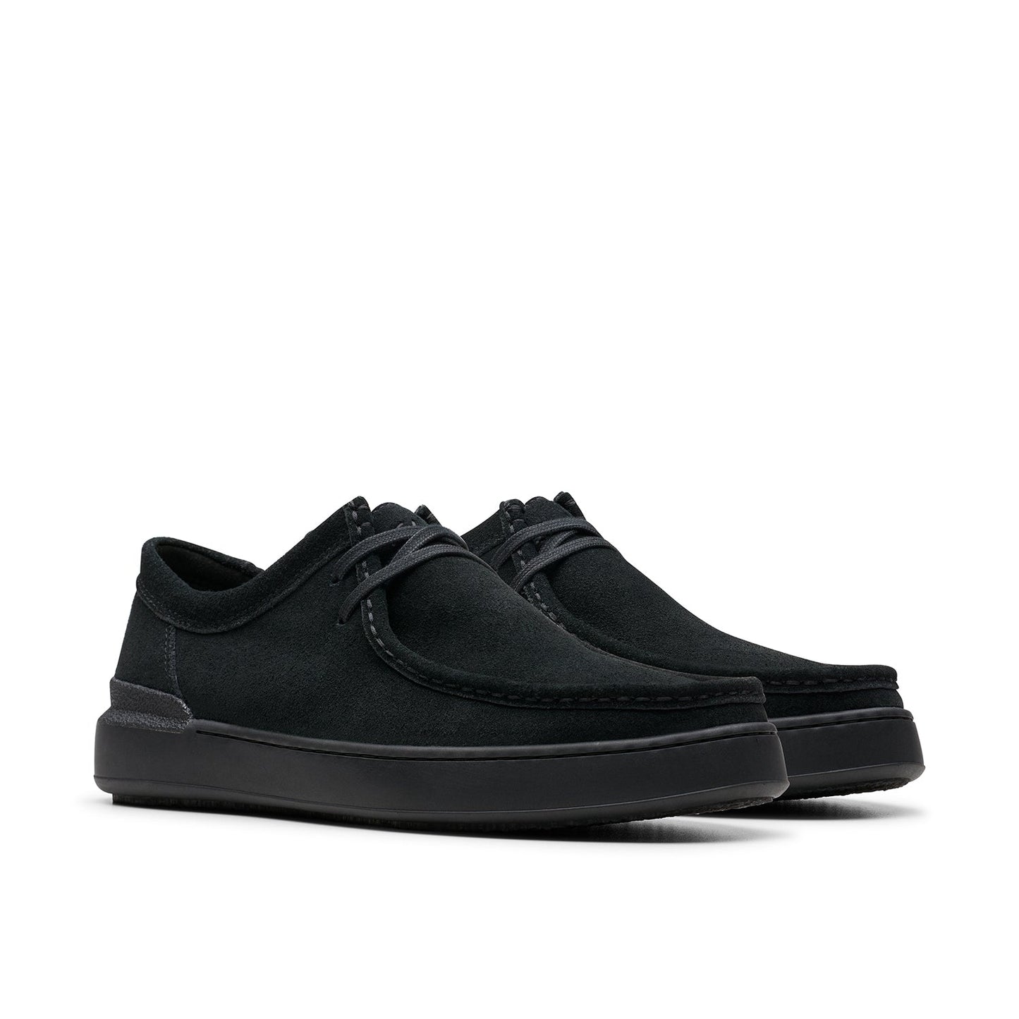 Clarks Mens  Courtlite Seam Black Suede (Standard Fit)