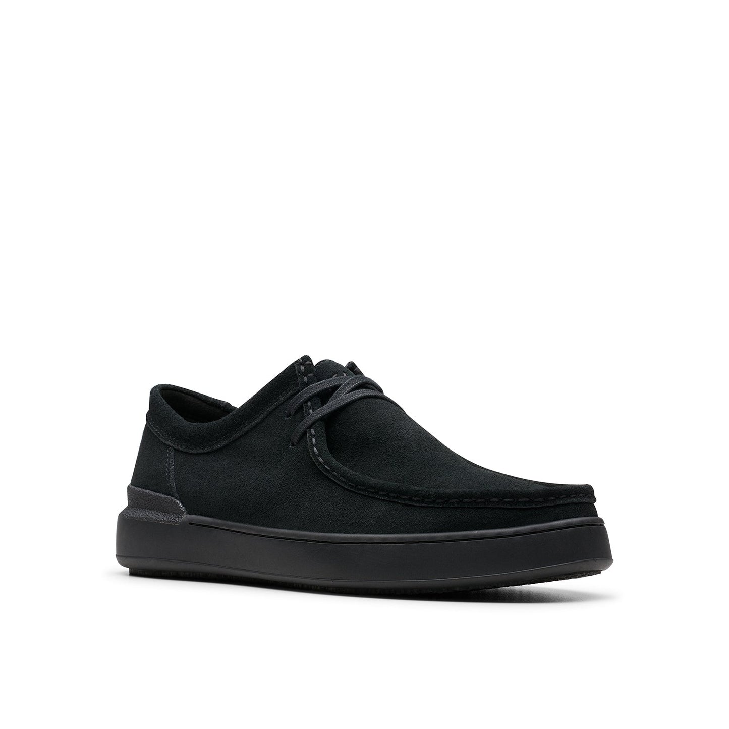 Clarks Mens  Courtlite Seam Black Suede (Standard Fit)