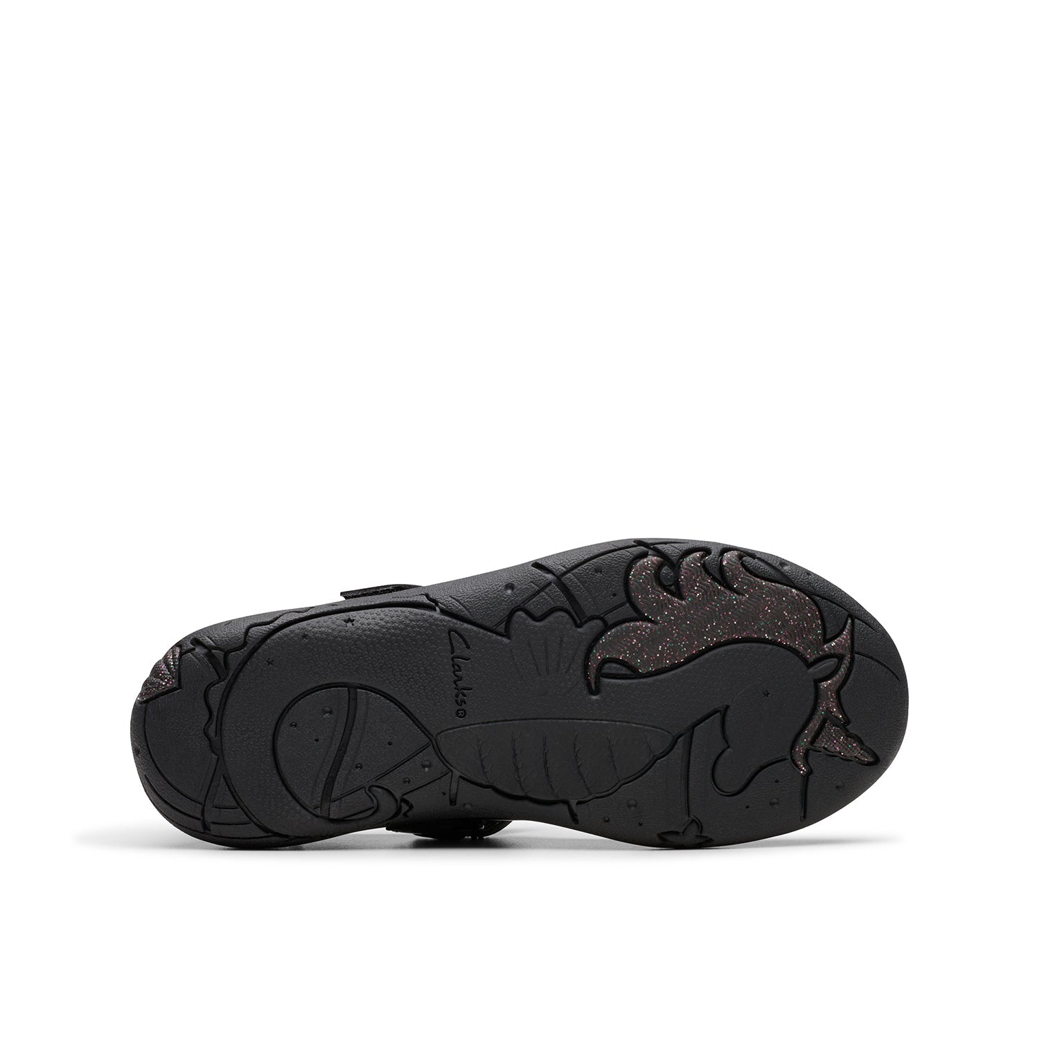 Clarks Girls  Relda Spark Kid.  Pat (Extra Wide Fit)