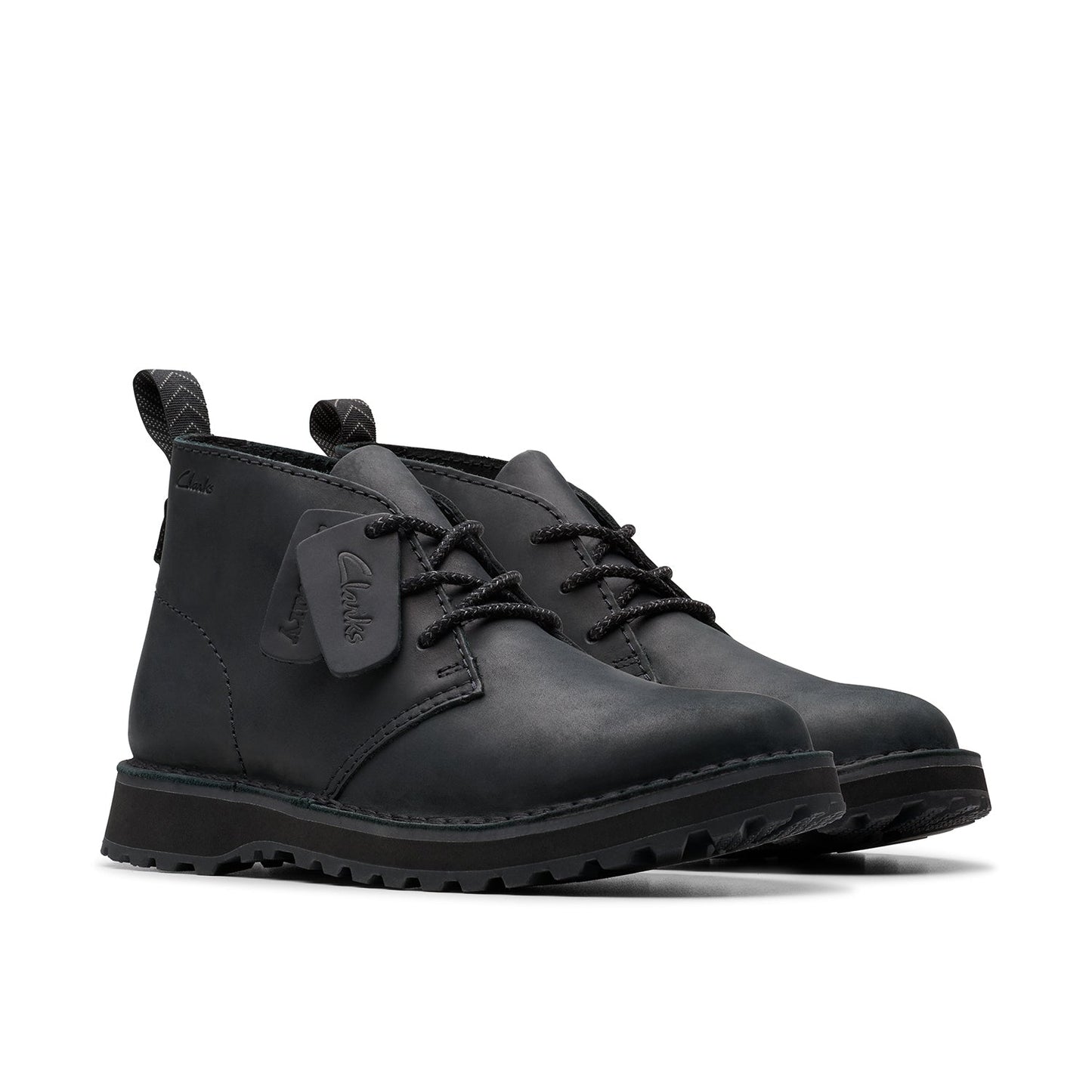 Clarks Mens  Solsbury DB Black Leather (Standard Fit)