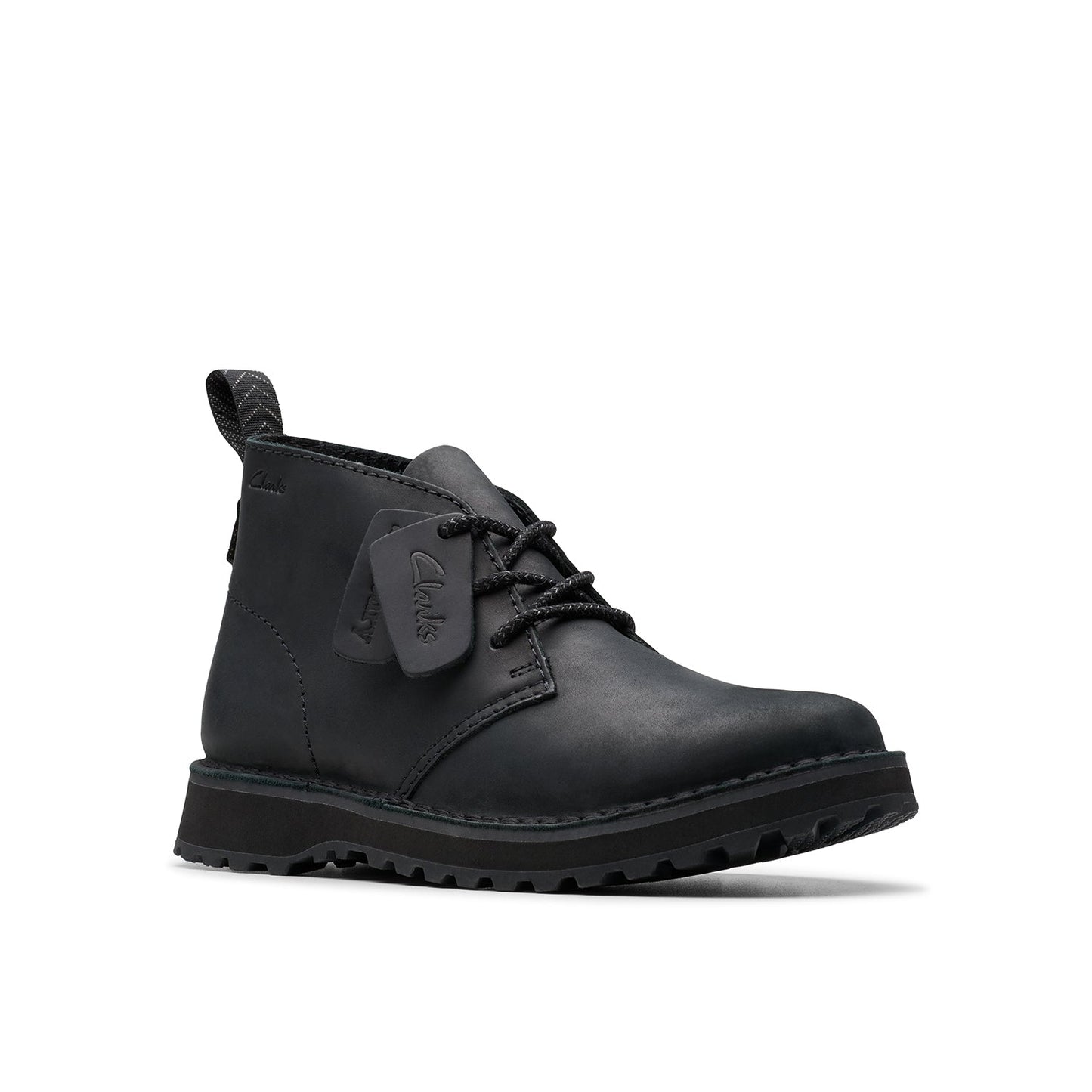 Clarks Mens  Solsbury DB Black Leather (Standard Fit)