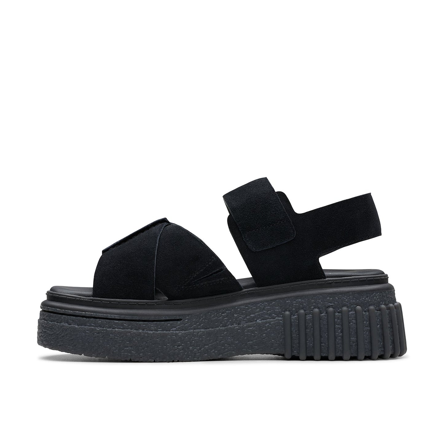 Clarks Womens Evamar Wish Black Suede (Standard Fit)