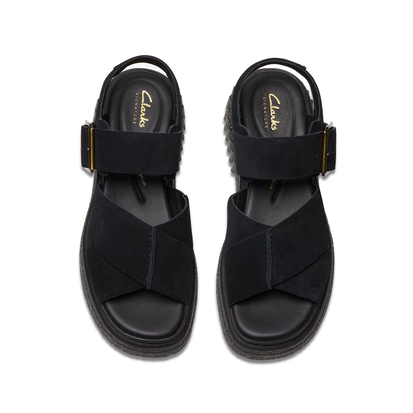 Clarks Womens Evamar Wish Black Suede (Standard Fit)