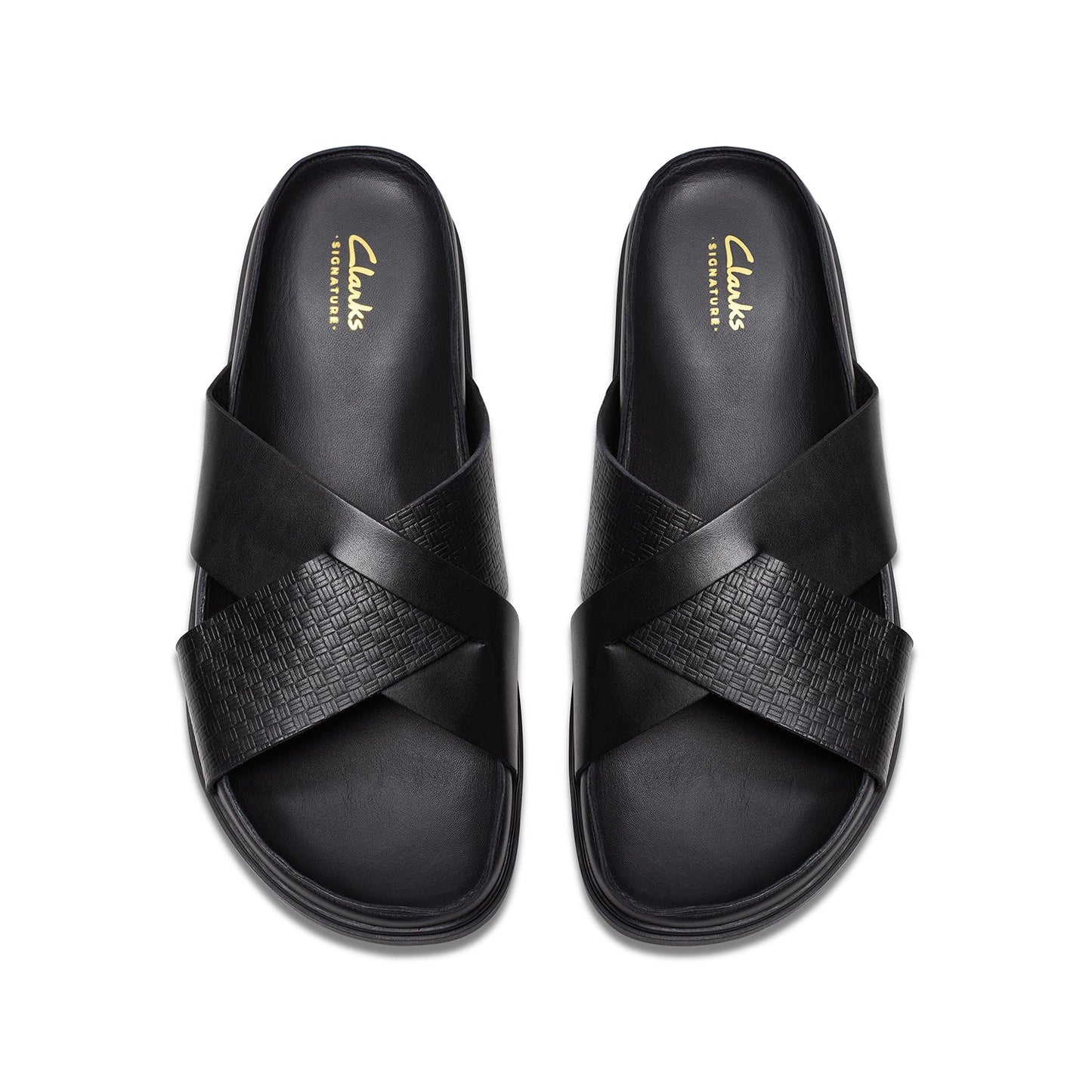 Clarks Mens Torford Cross Black Leather (Standard Fit)