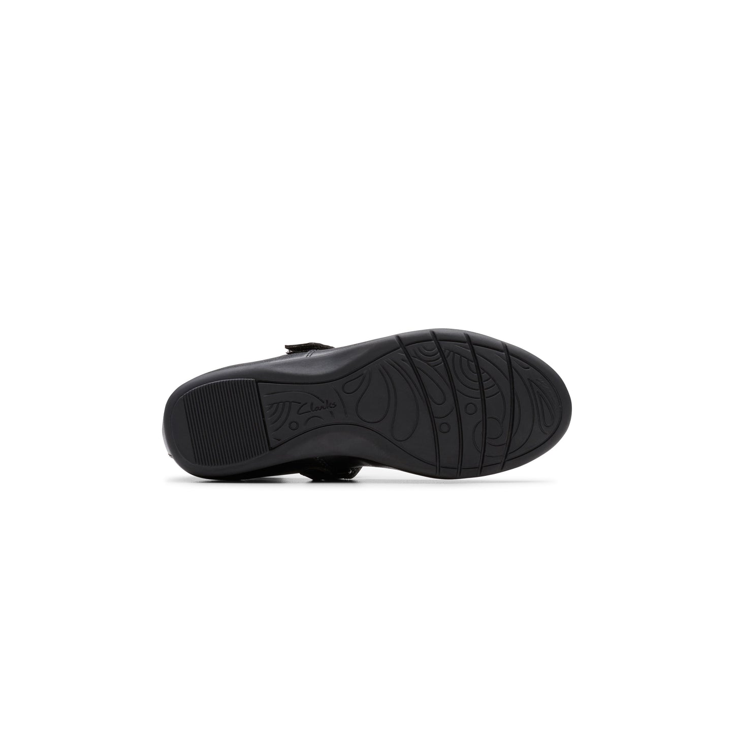 Clarks Girls Dance Wish Kid. Black (Wide Fit)