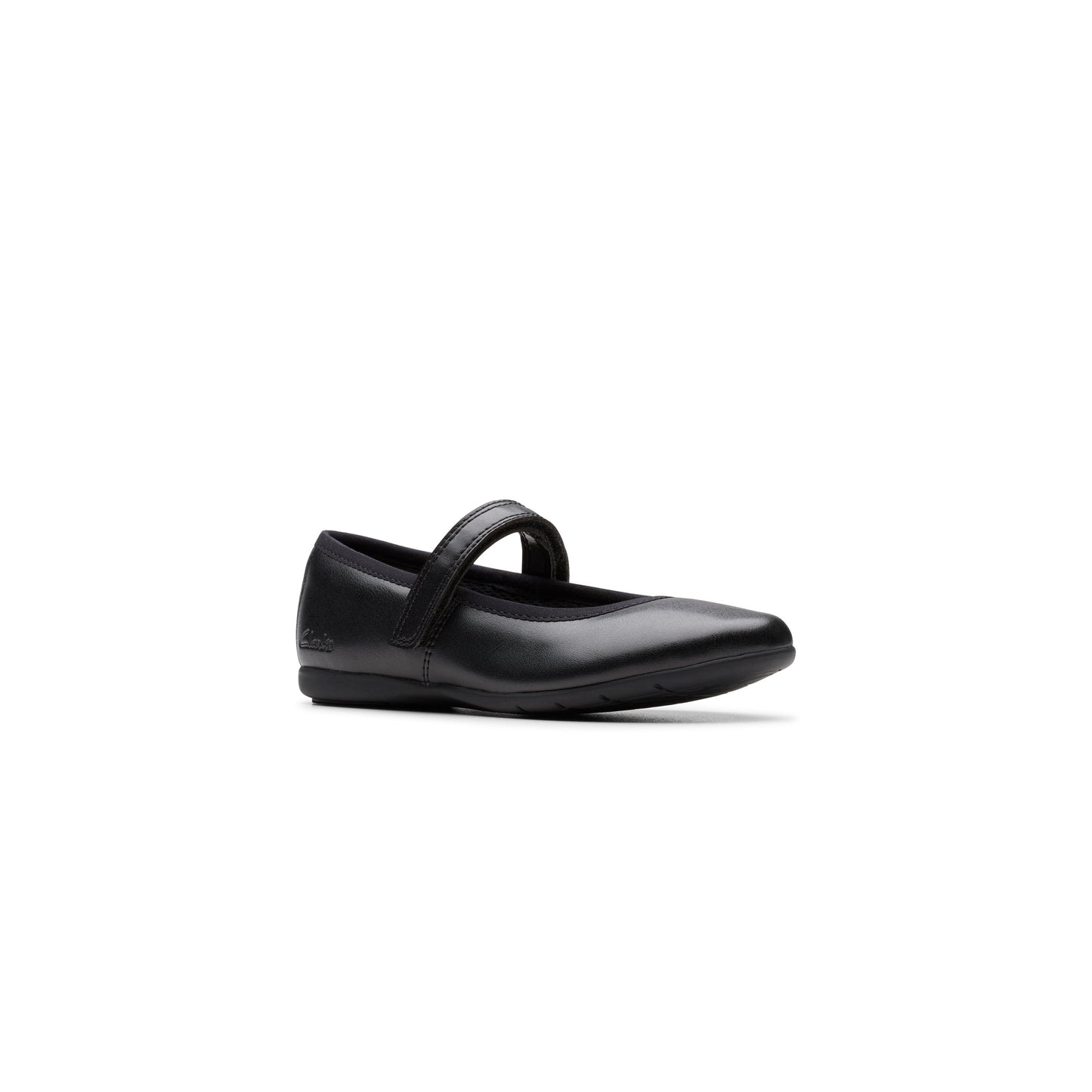 Clarks Girls Dance Wish Kid. Black (Wide Fit)