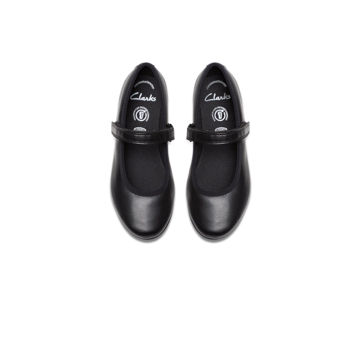 Clarks Girls Dance Wish Kid. Black (Wide Fit)