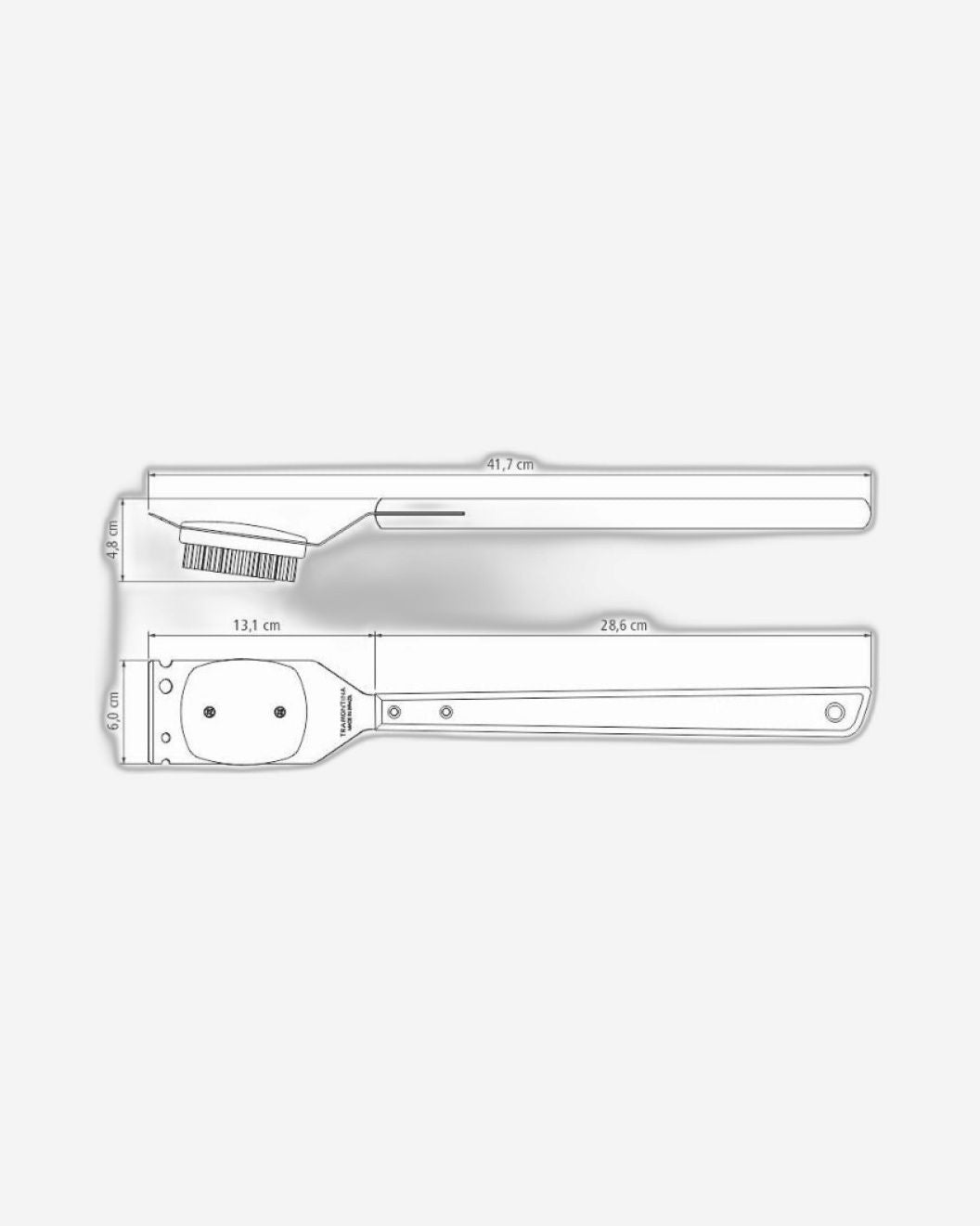 Tramontina Churrasco Stainless Steel Grill Brush with a 41.7 cm Wood Handle