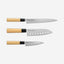 Fissman Knife Katana Non-Stick 3Pc Brown/Silver 32.5cm