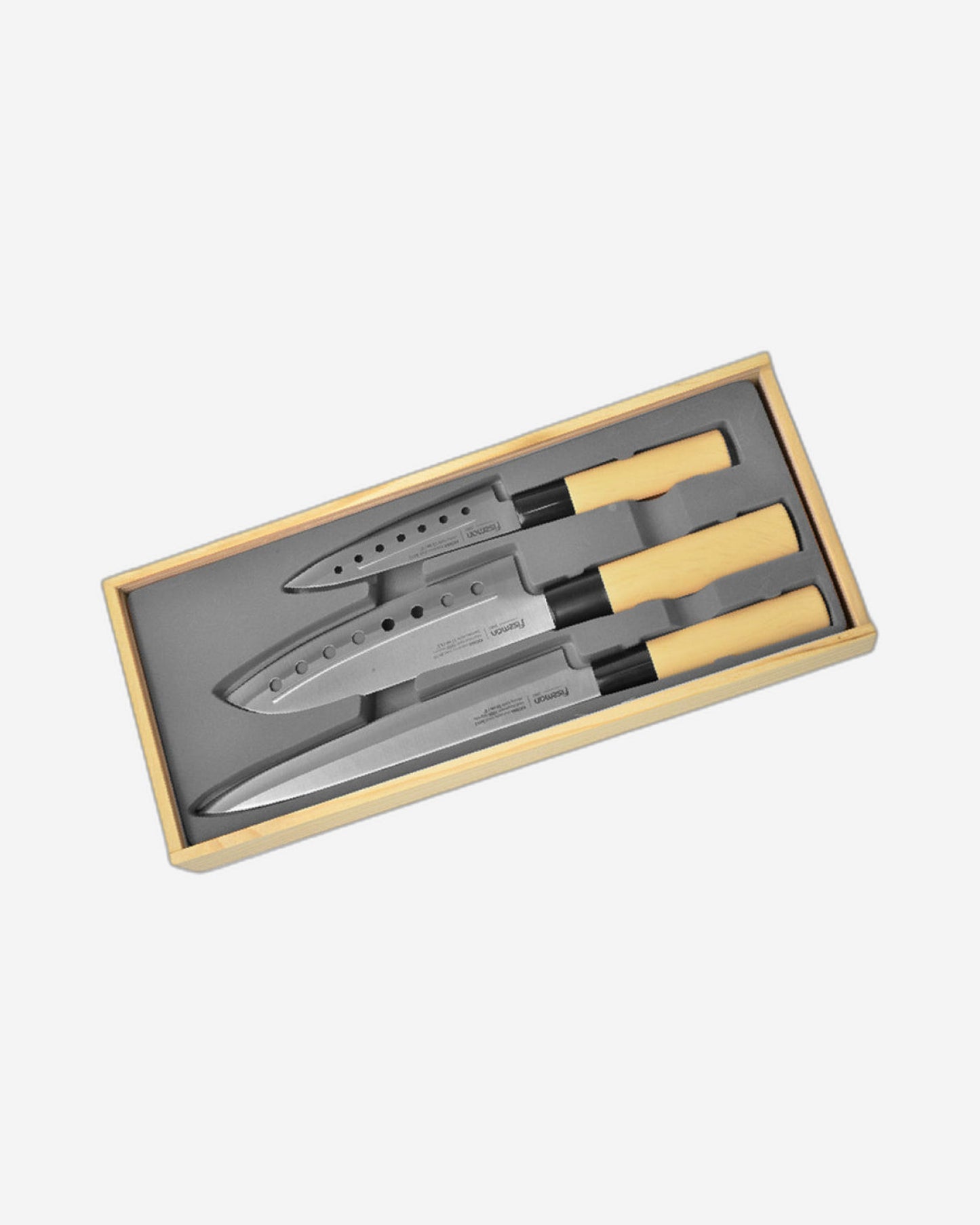 Fissman 3-Piece Non Stick Katana Knifes Brown/Silver 32.5cm