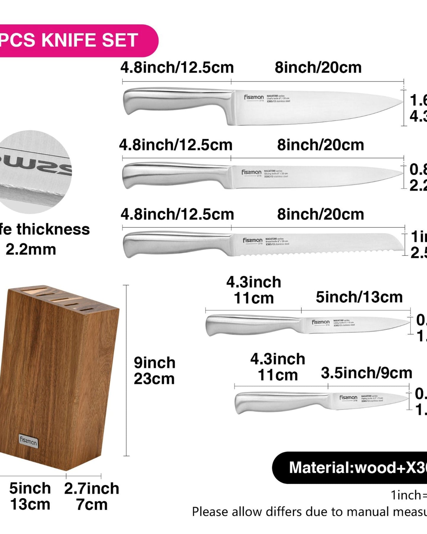Fissman Knife Nagatomi 6Pc