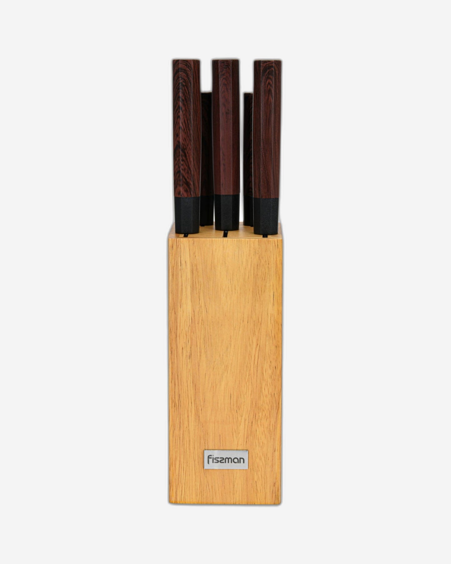 Fissman 6 Piece Knife Set Solveig with Wooden Block 420J2 Steel, Chef Knife 20cm, Slicing Knife 20cm, Bread Knife 20cm, Utility Knife 13cm, Pairing Knife 9cm