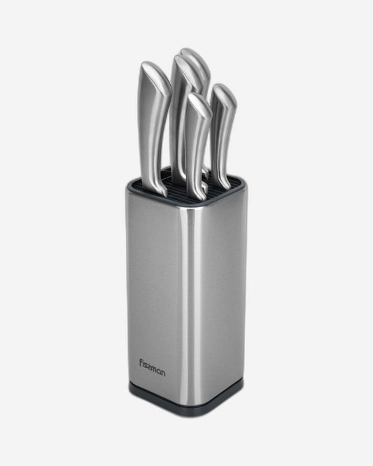 Fissman 6 Piece Knife Set Jarl with Metal Block 420J2 Steel