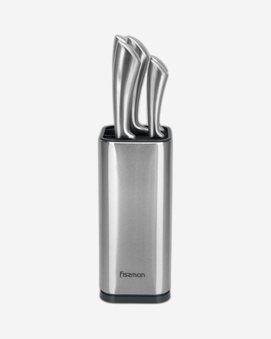 Fissman 6 Piece Knife Set Jarl with Metal Block 420J2 Steel