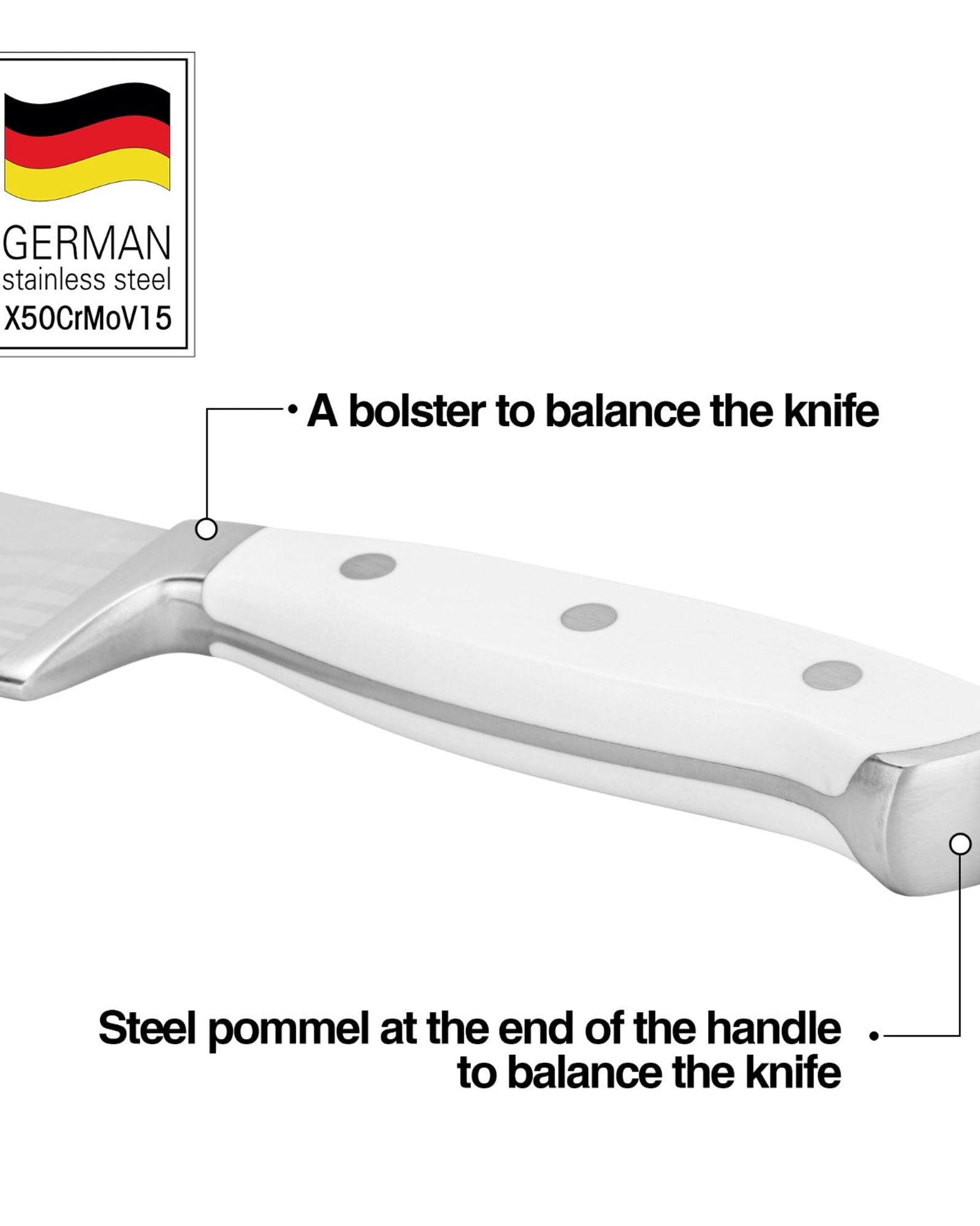 Fissman 8'' Chef`s Knife Bonn - X50CrMoV15 steel