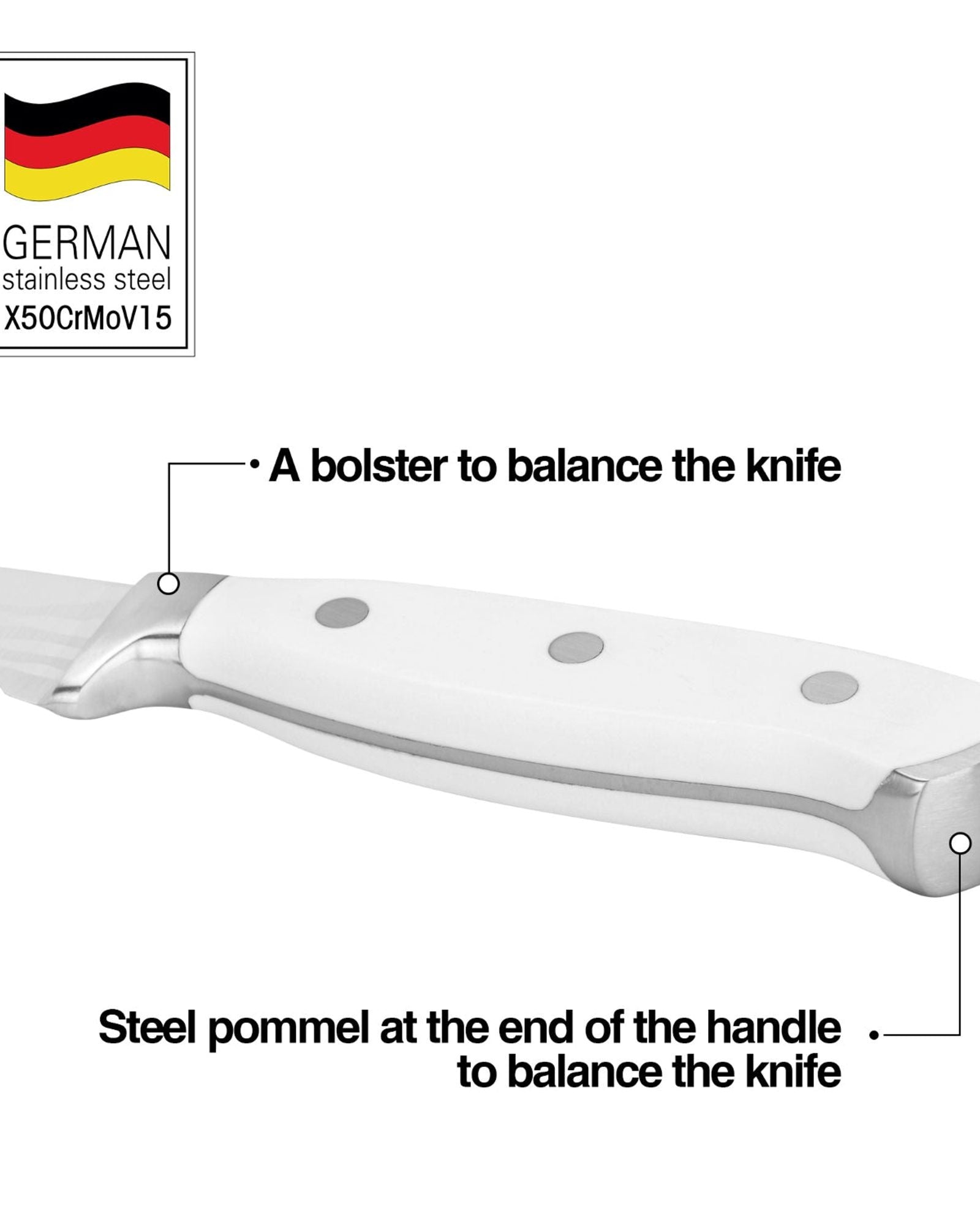 Fissman 8'' Stiff Fillet Knife Bonn - X50CrMoV15 steel