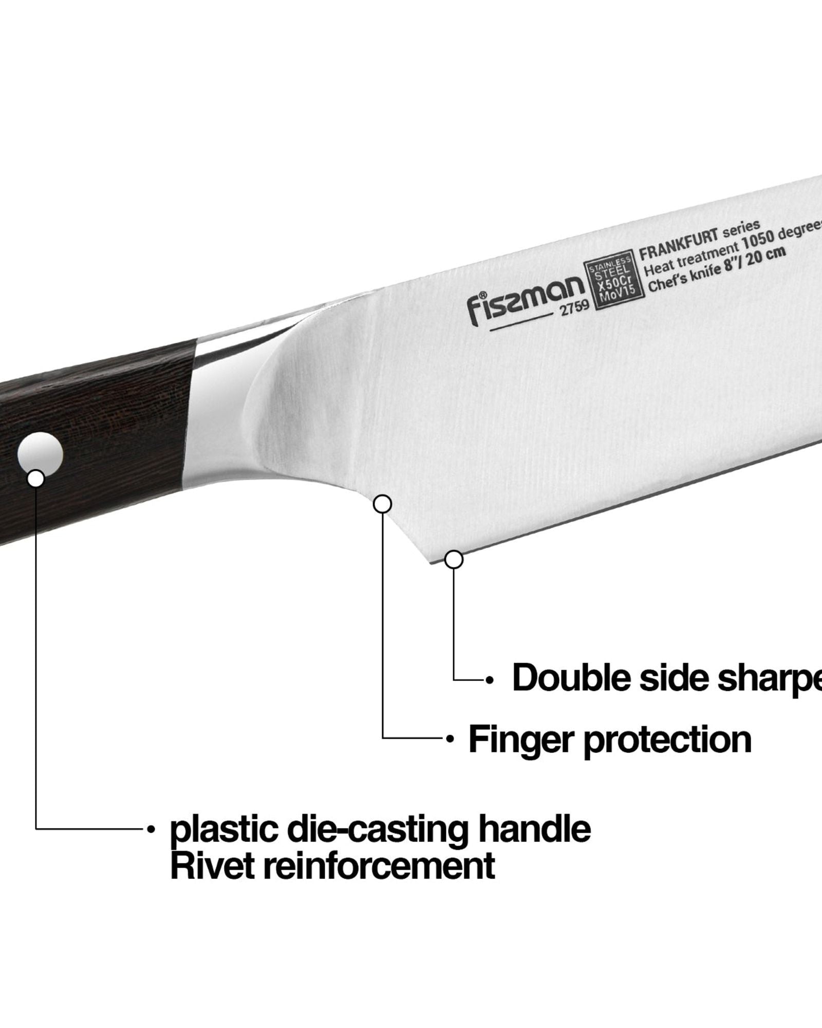 Fissman 8'' Chef's Knife FrankFruit - steel X50Cr15MoV