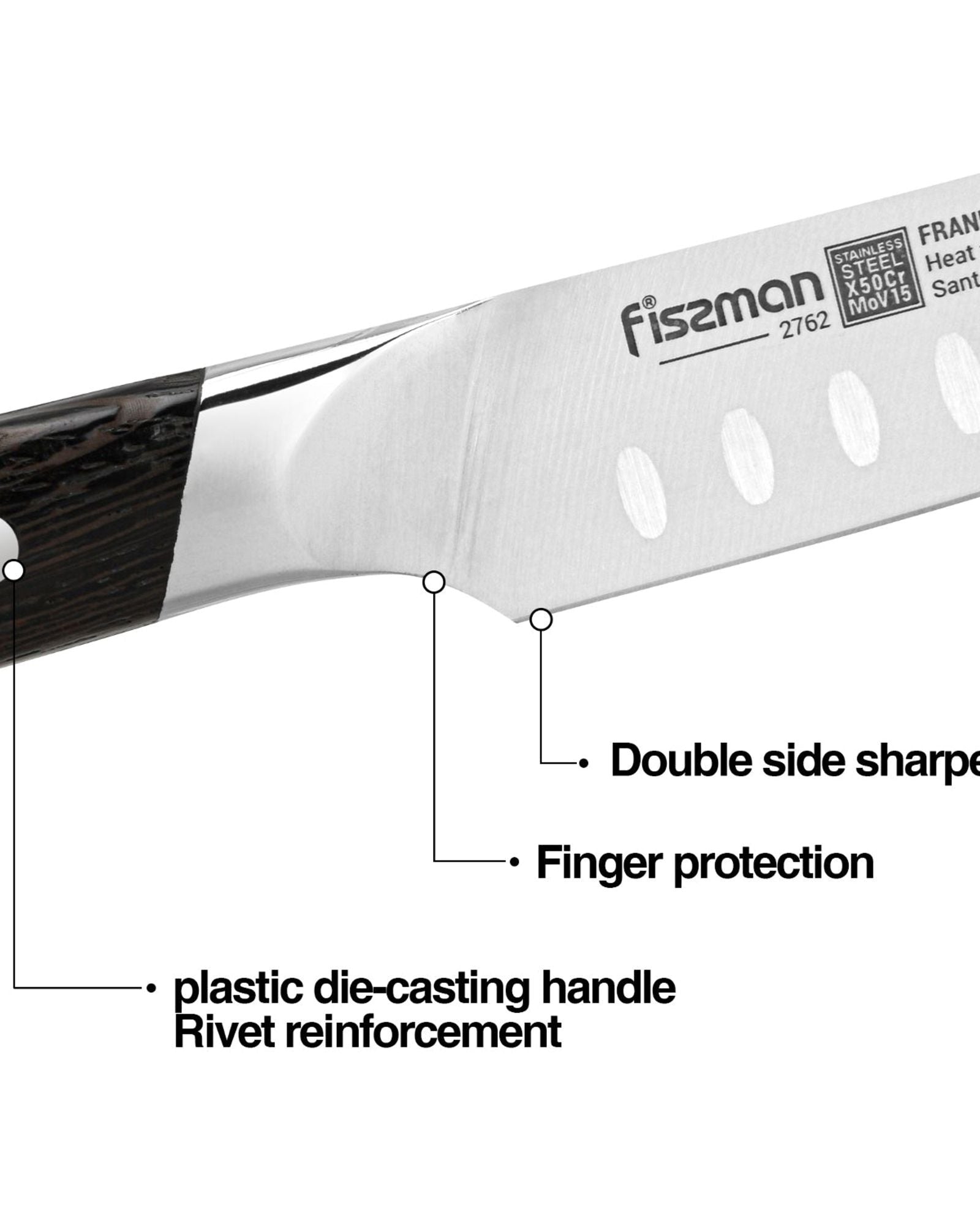 Fissman 5'' Santoku Knife FrankFruit - steel X50Cr15MoV
